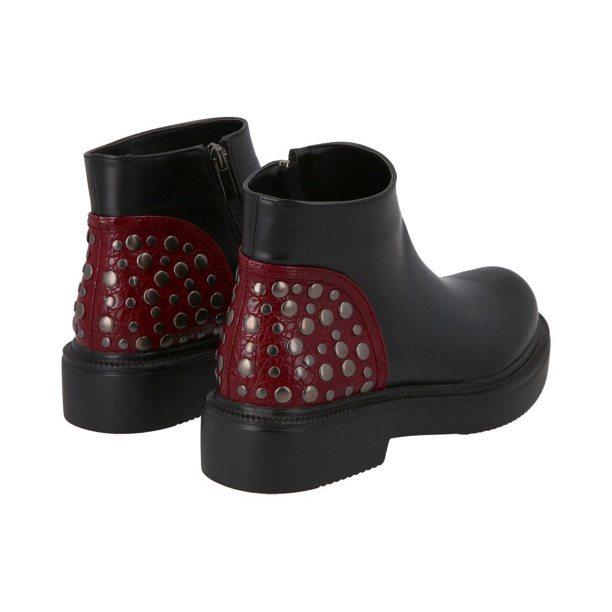 Botin Mujer Negro Galli  Police-4