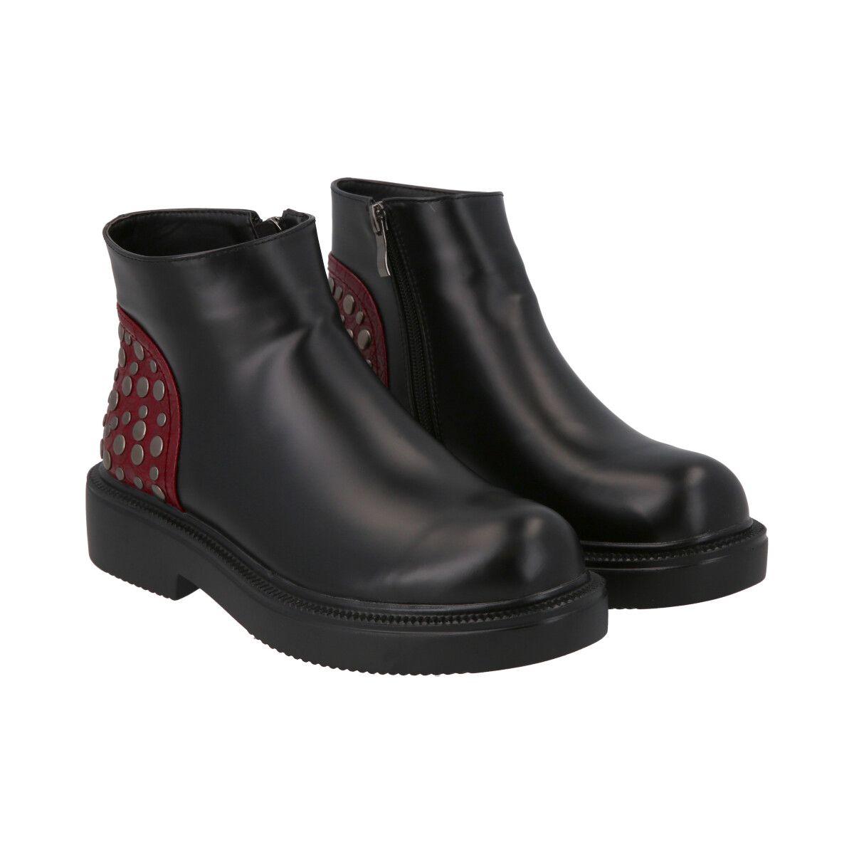 Botin Mujer Negro Galli  Police-3