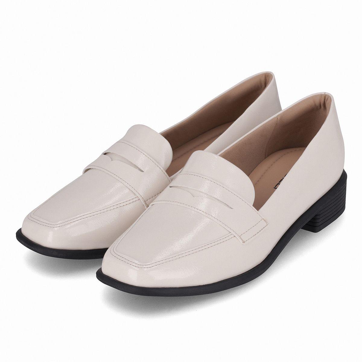 Mocasin Mujer Crema/Charol Giovanna Piccadilly-2