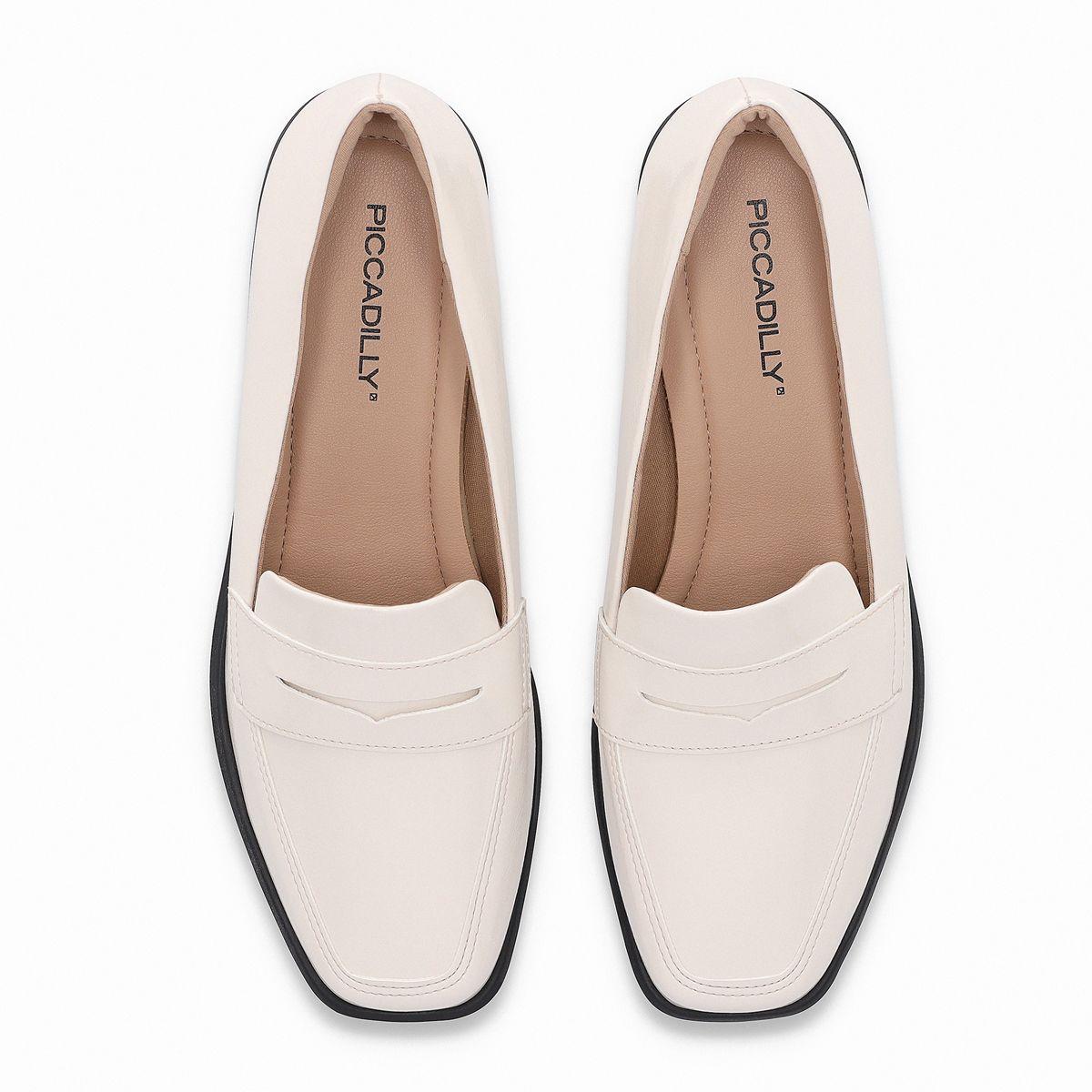Mocasin Mujer Crema/Charol Giovanna Piccadilly-1