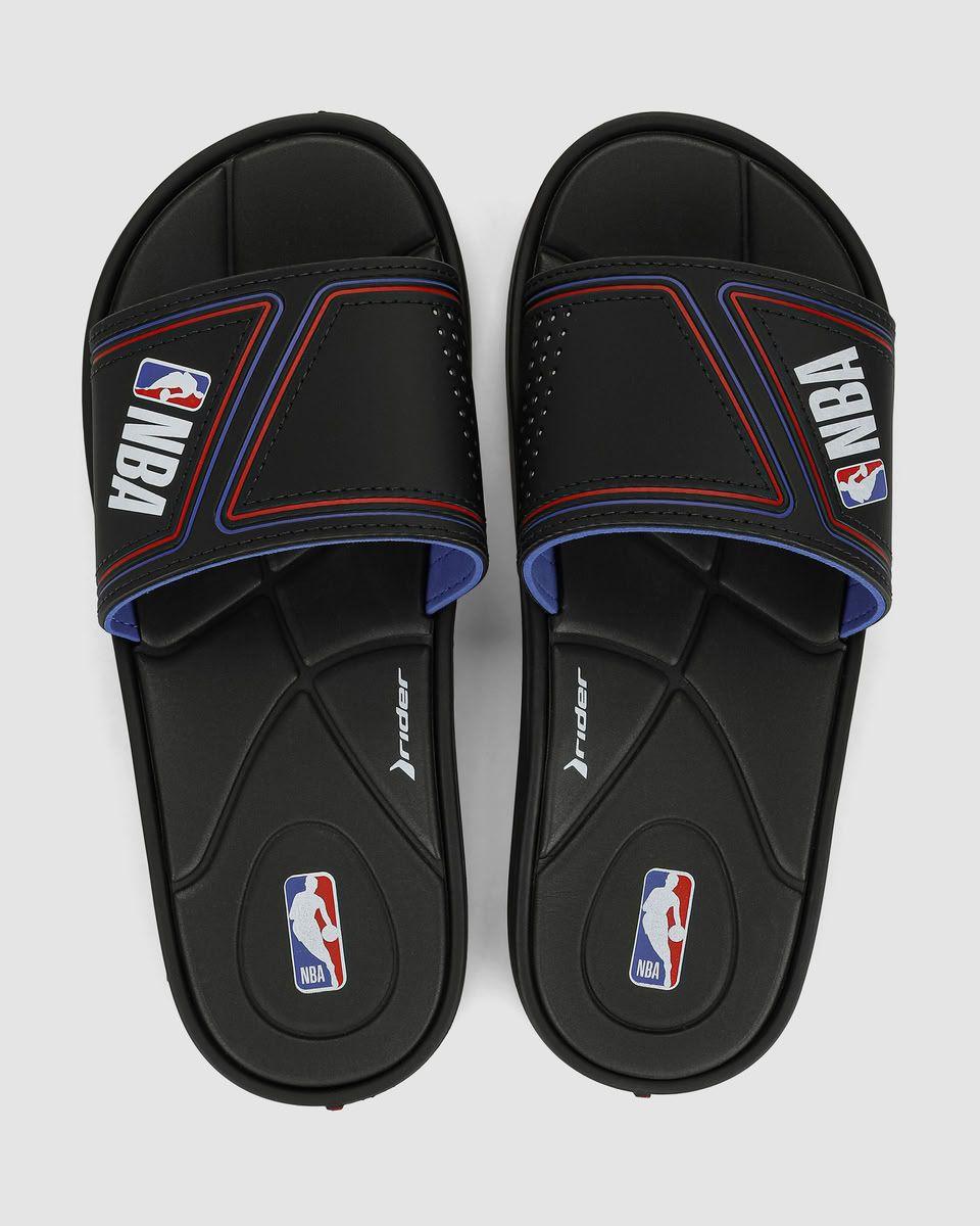 Sandalia Hombre Negro/Azul NBA Pump Rider-1