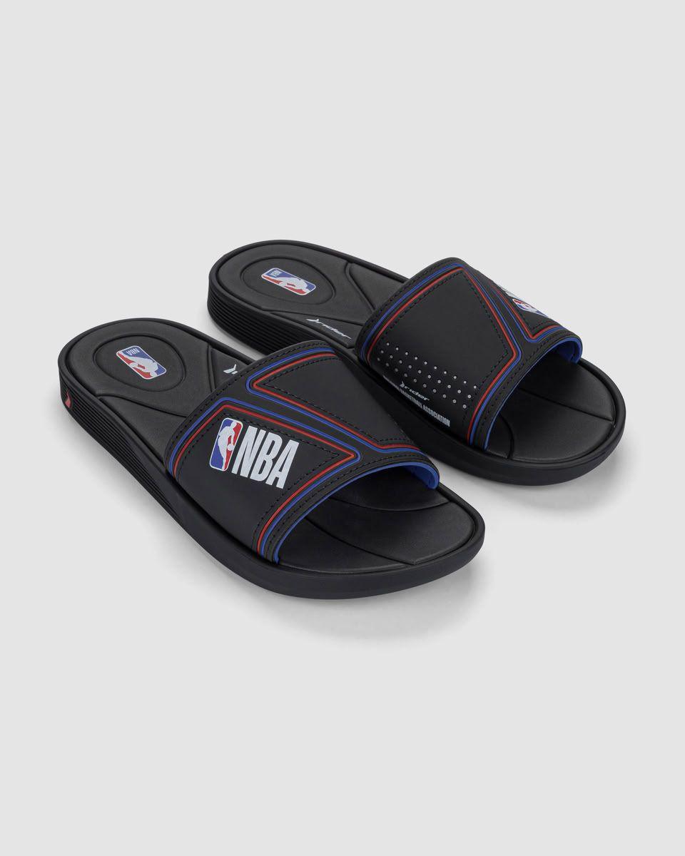 Sandalia Hombre Negro/Azul NBA Pump Rider-2