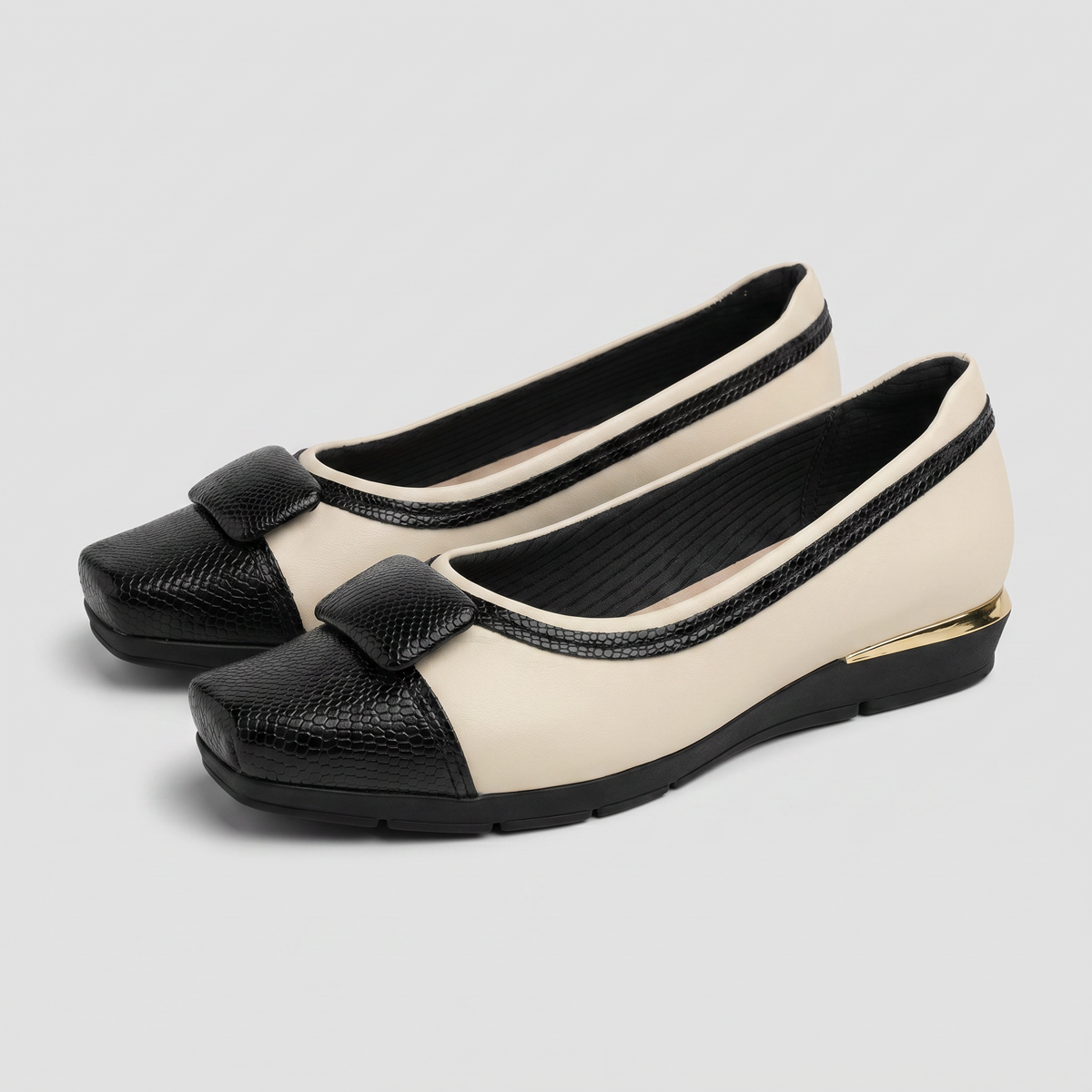 Zapato Mujer Crema/Negro Fernanda 17 Piccadilly-2