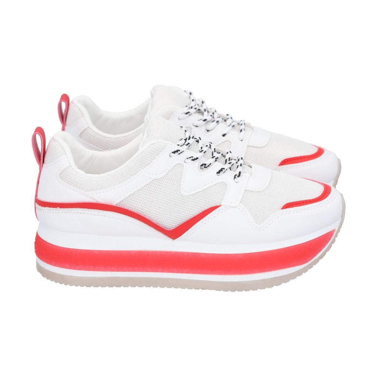 Zapatilla Urbana Mujer Blanco/Fluor Amalia Police-2