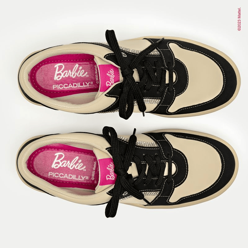 Zapatilla Mujer Negro/Beige Barbie Piccadilly-4
