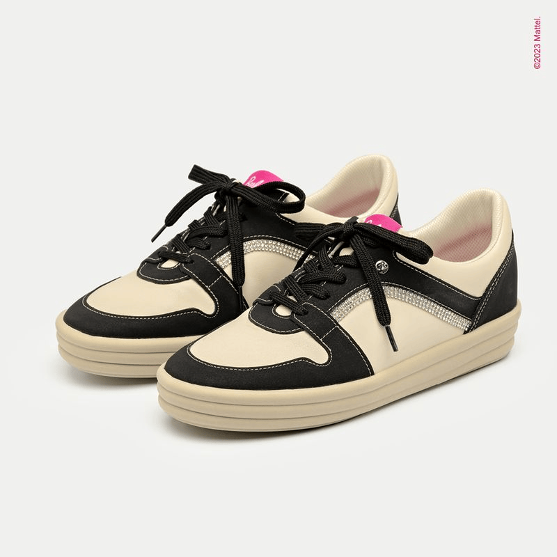 Zapatilla Mujer Negro/Beige Barbie Piccadilly-3