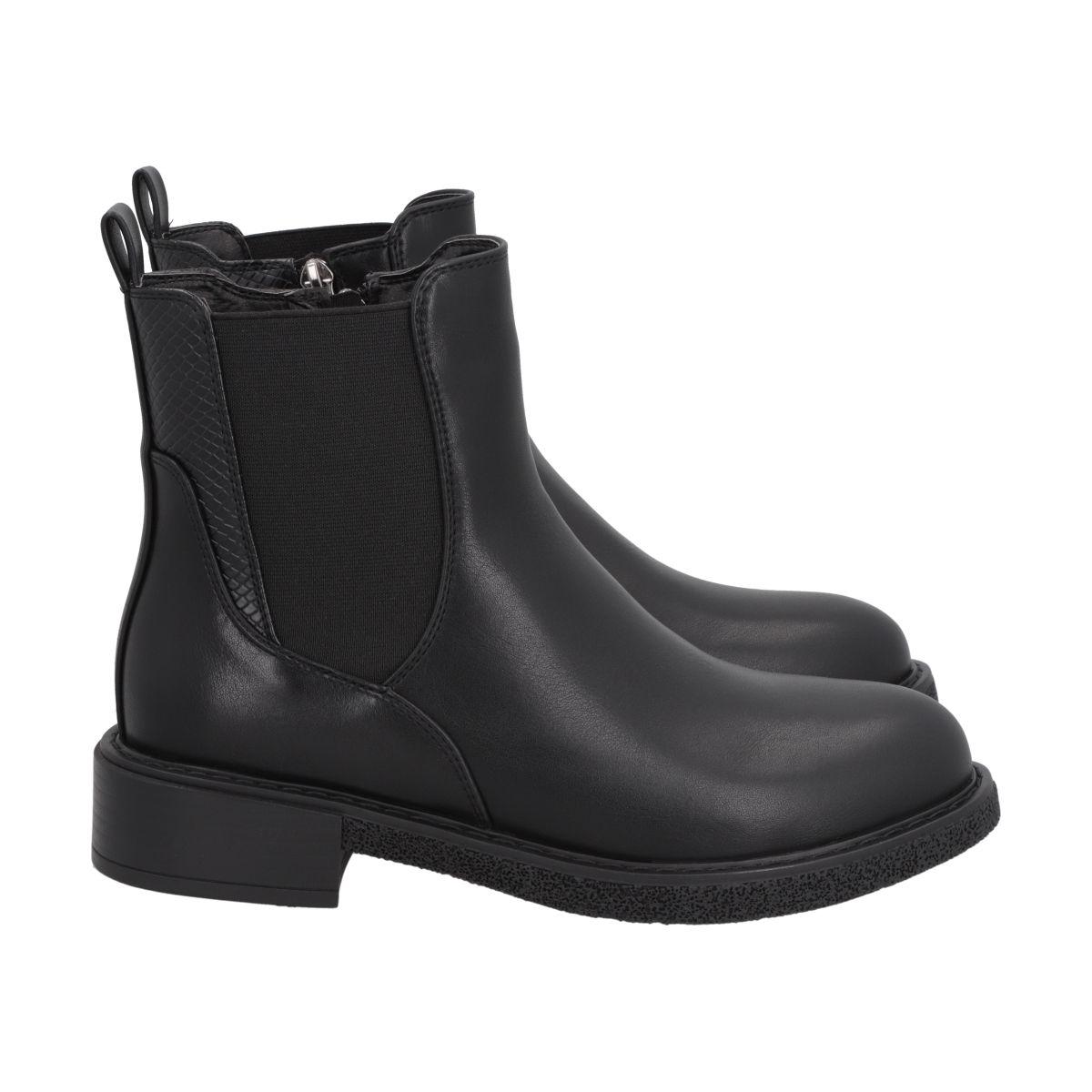 Botin Mujer Negro City Police-2