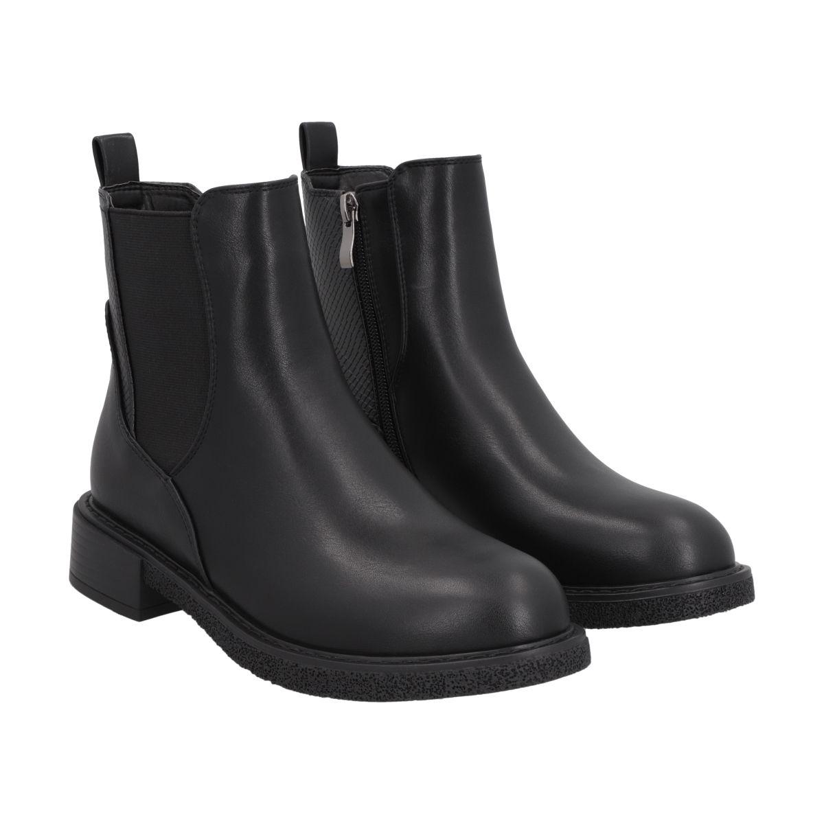 Botin Mujer Negro City Police-4