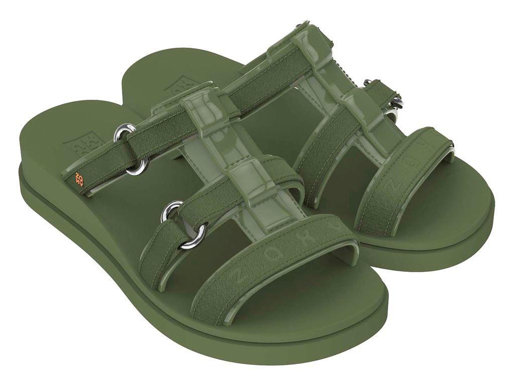 Sandalia Mujer Objetiva Verde  Zaxy-0