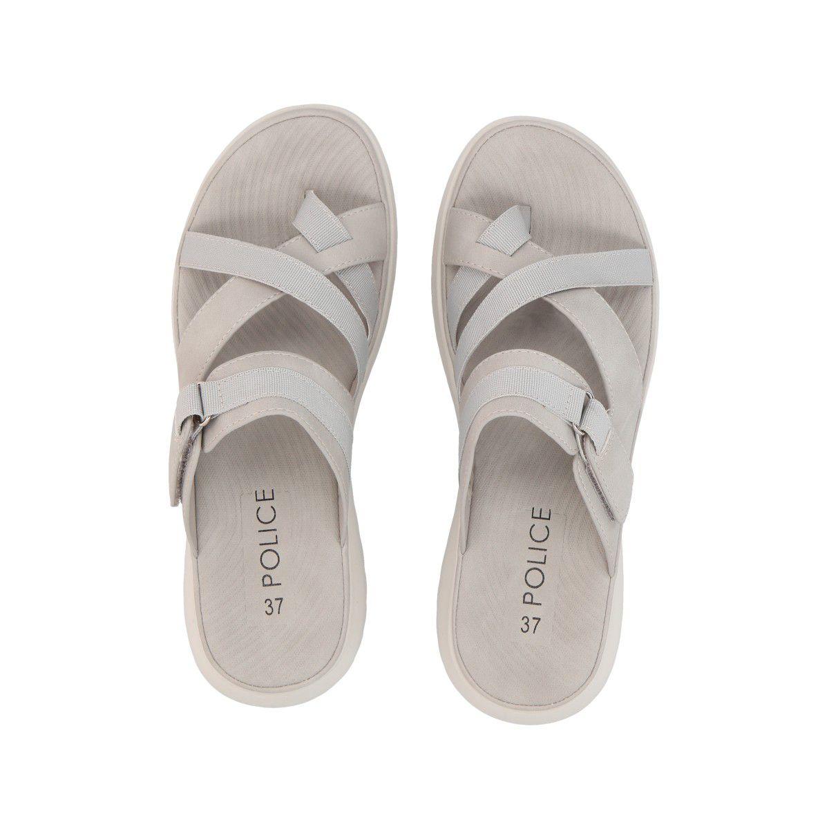 Sandalia Mujer Gris Valentina Police-2