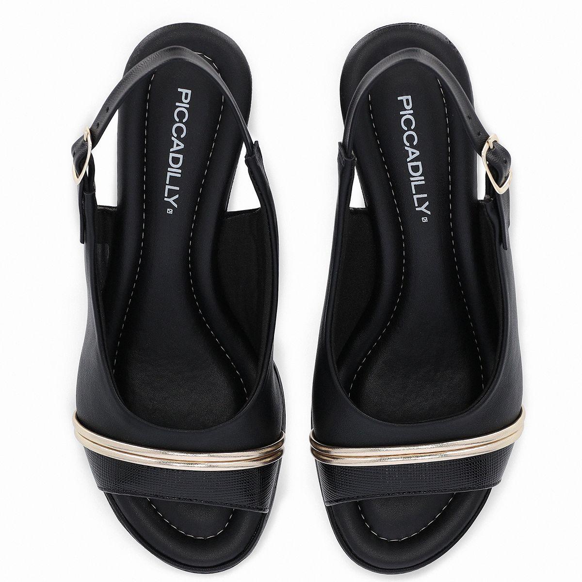 Sandalia Alice Negro/Dorado Piccadilly-3