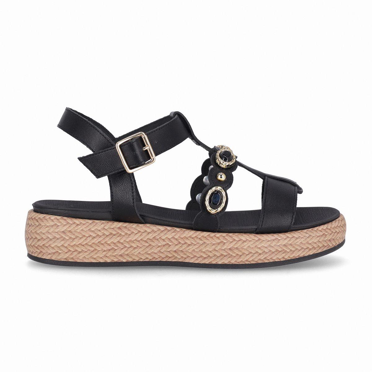 Sandalia Mujer Negro Sol 795 Piccadilly-0