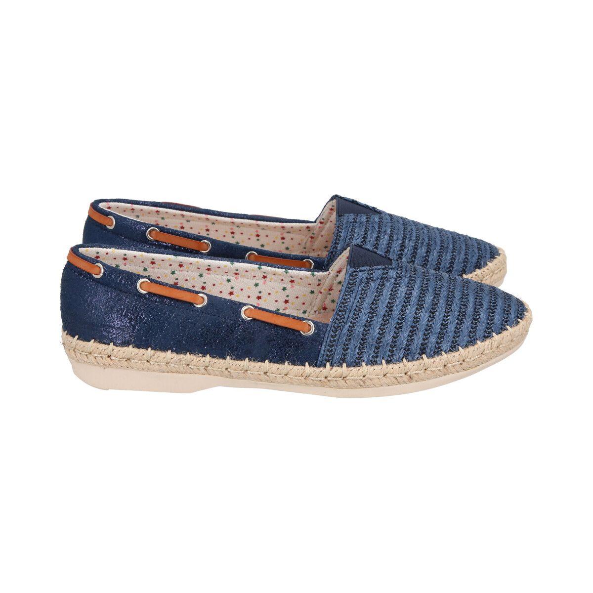 Alpargata Mujer Azul Rafia Police-0