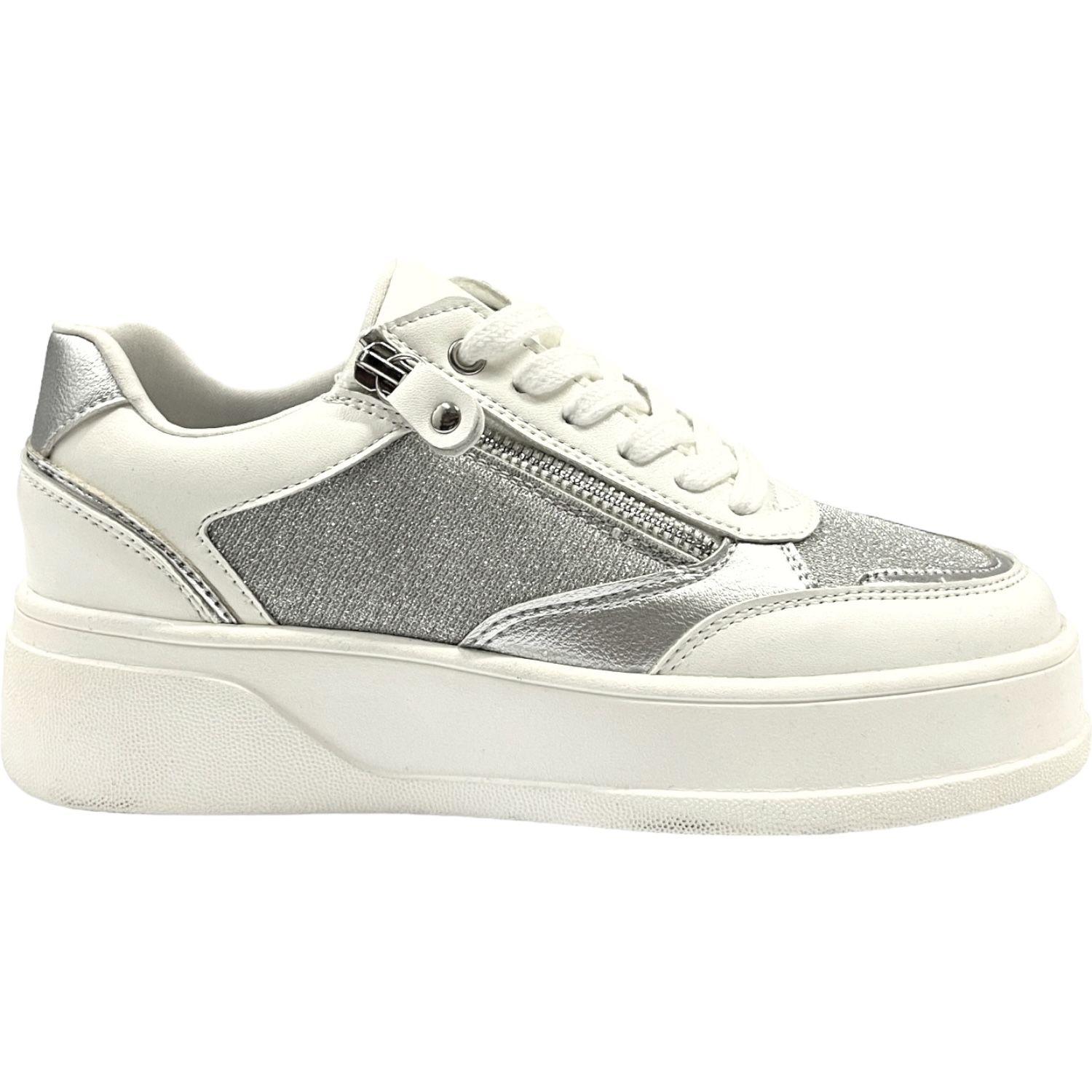 Zapatilla Mujer Plateado Metallic Detogni-0
