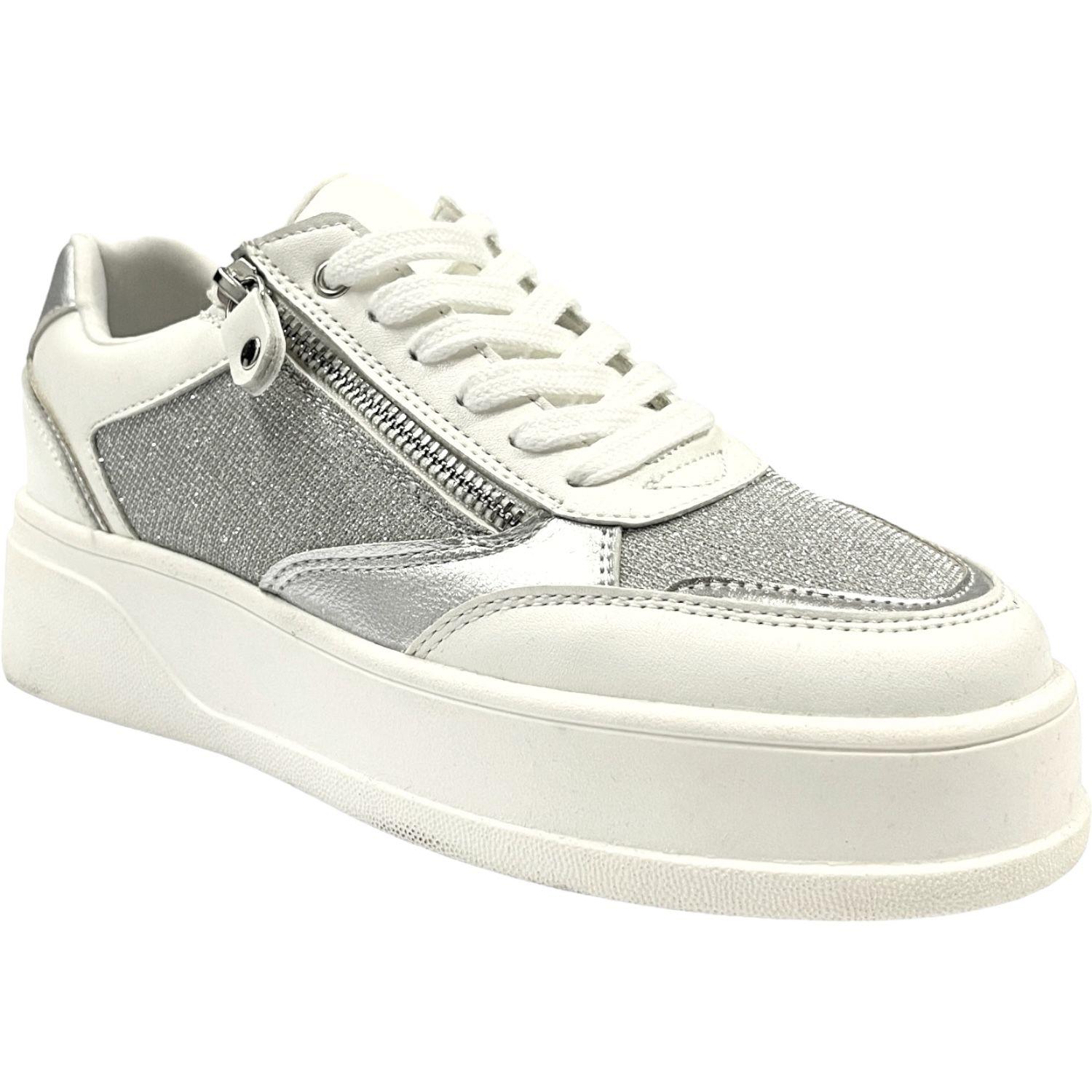 Zapatilla Mujer Plateado Metallic Detogni-1