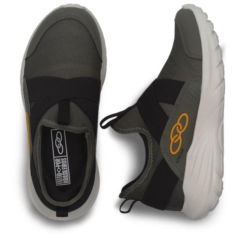 Zapatilla Infantil Stream Infantil Verde Militar-2