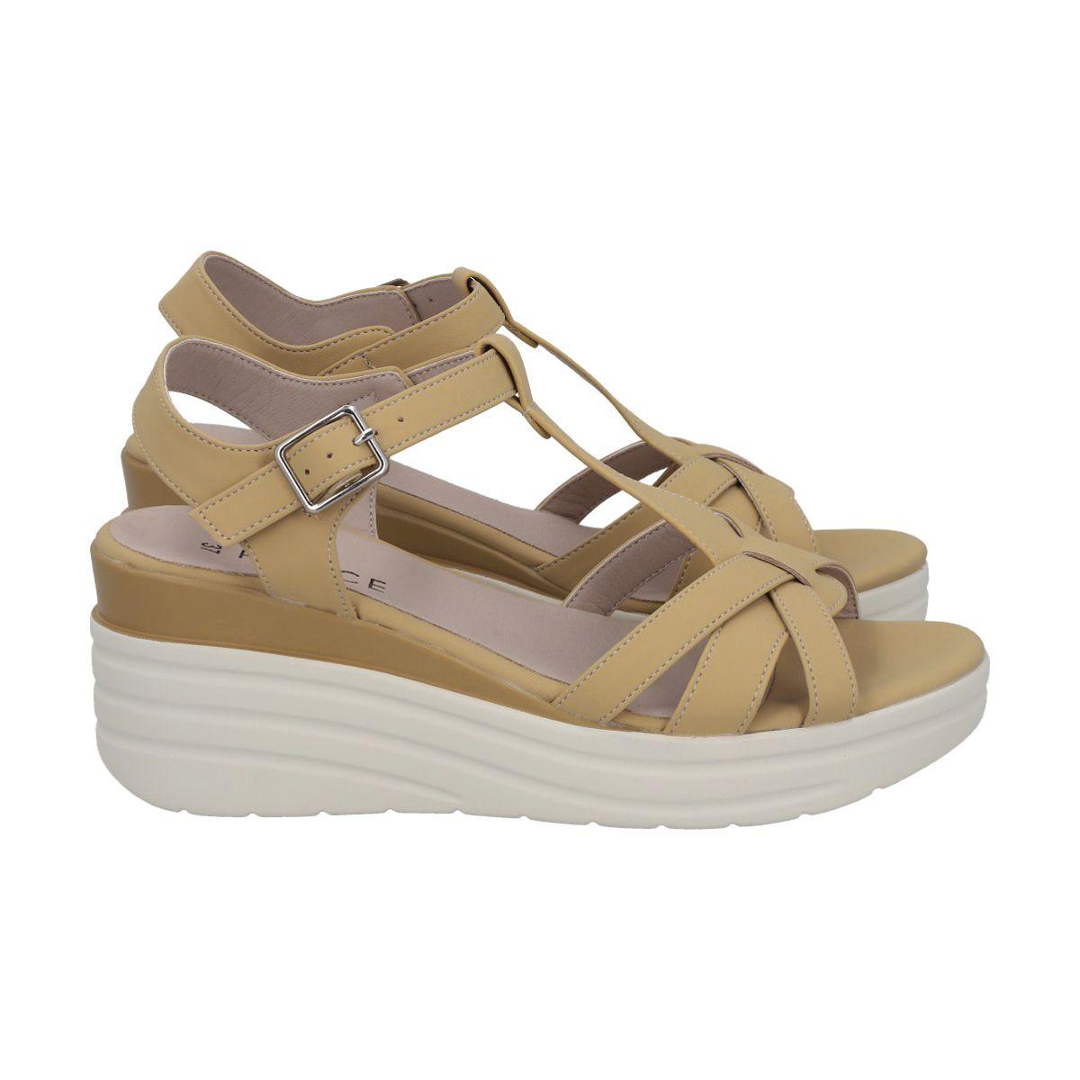 Sandalia Mujer Beige Plataforma Vesta Police-2