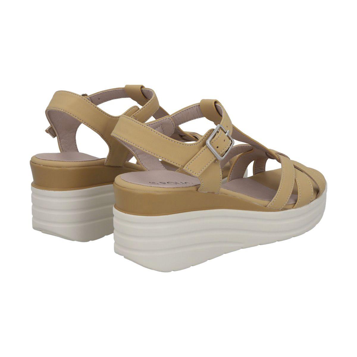 Sandalia Mujer Beige Plataforma Vesta Police-3