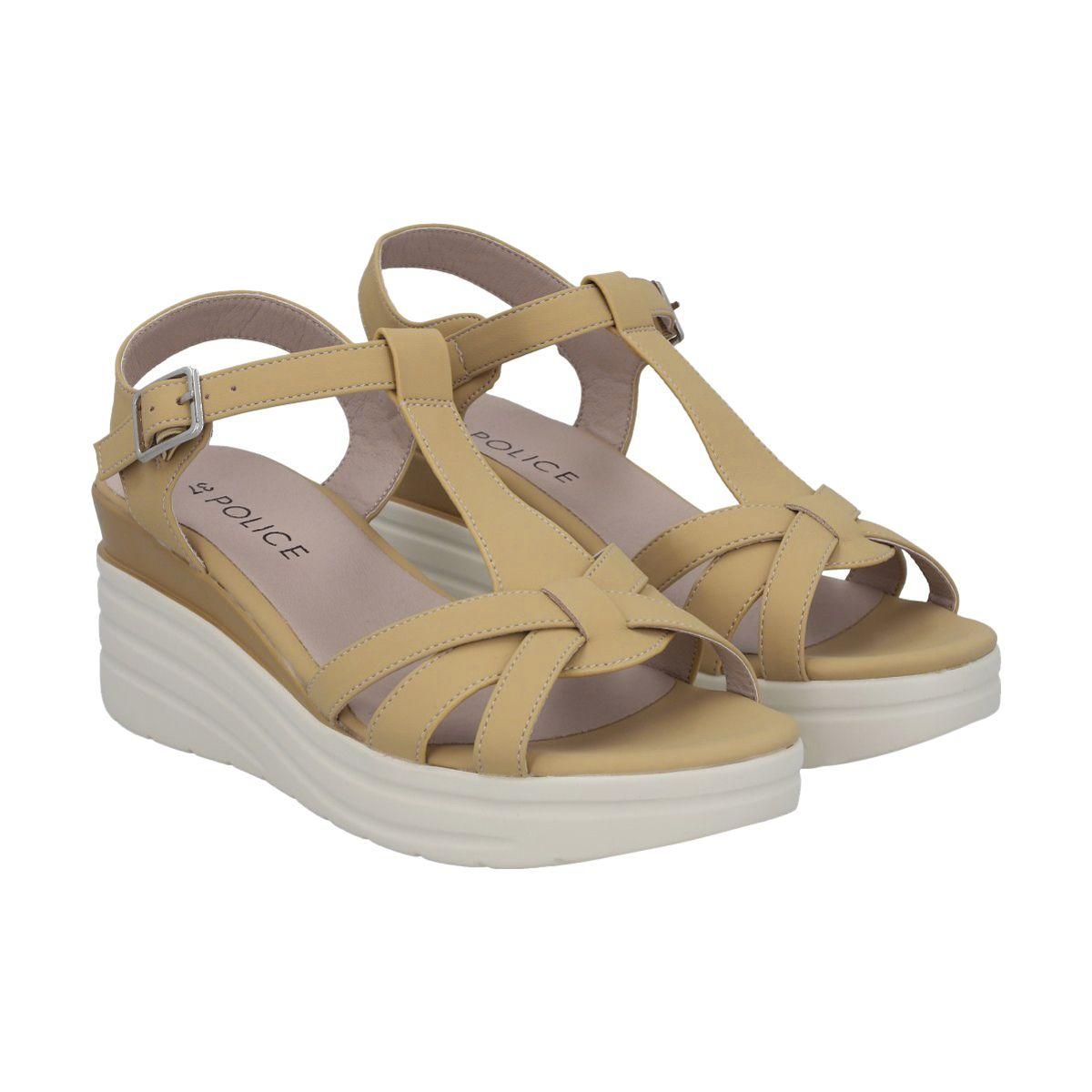 Sandalia Mujer Beige Plataforma Vesta Police-4
