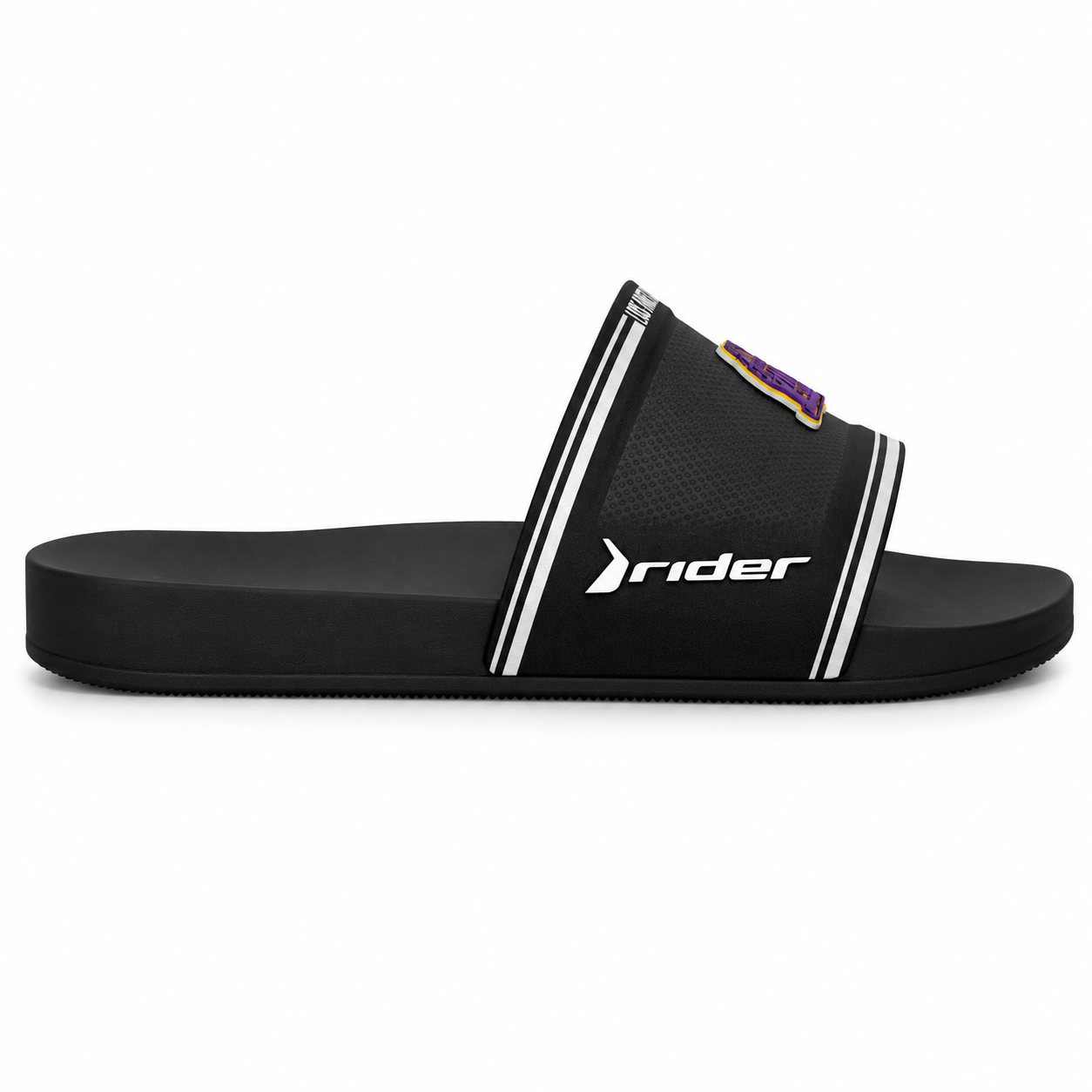 Sandalia Hombre Negro Lakers Basic Rider-0