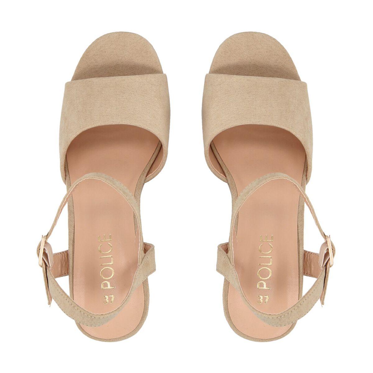 Sandalia Mujer Beige Sally Police-1