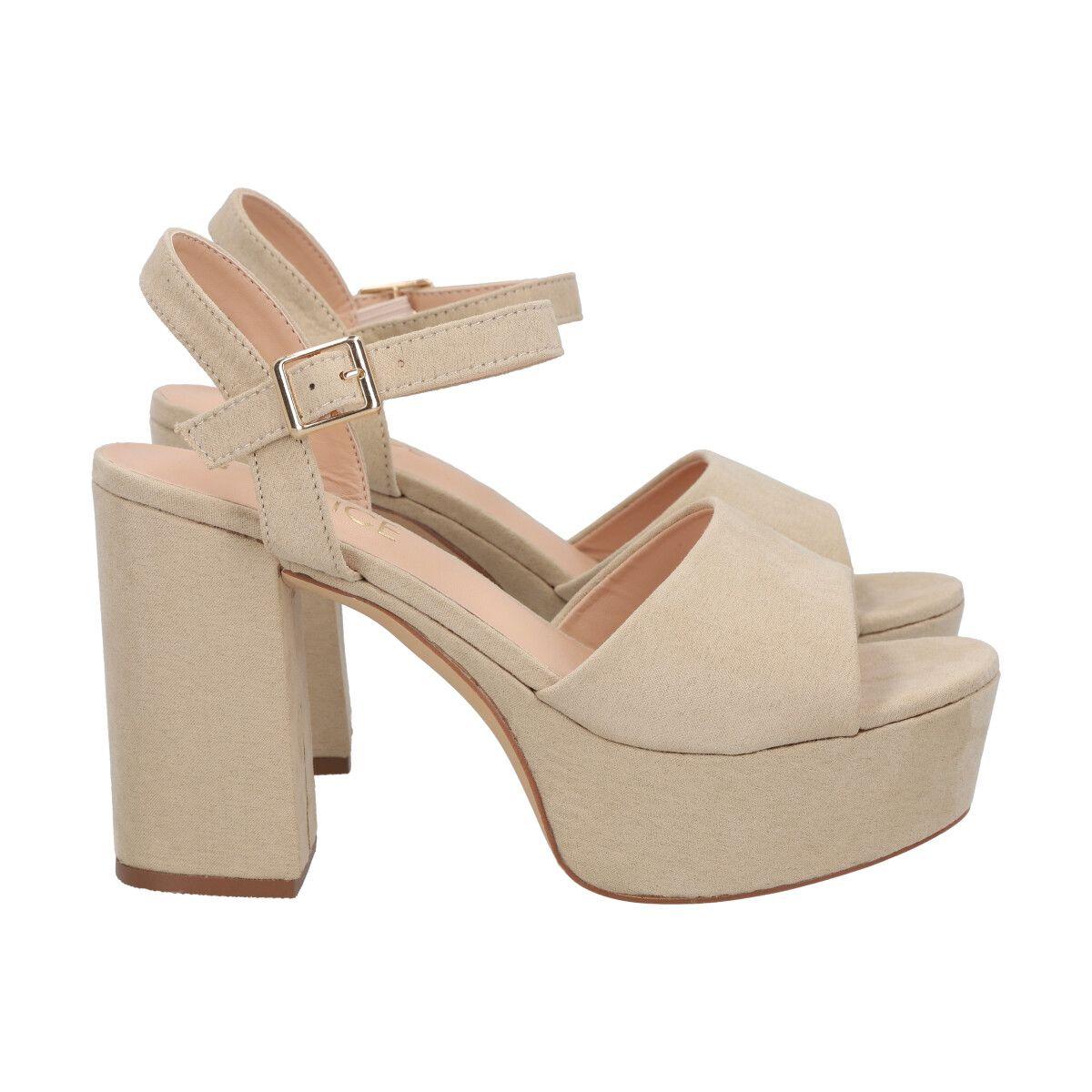 Sandalia Mujer Beige Sally Police-2