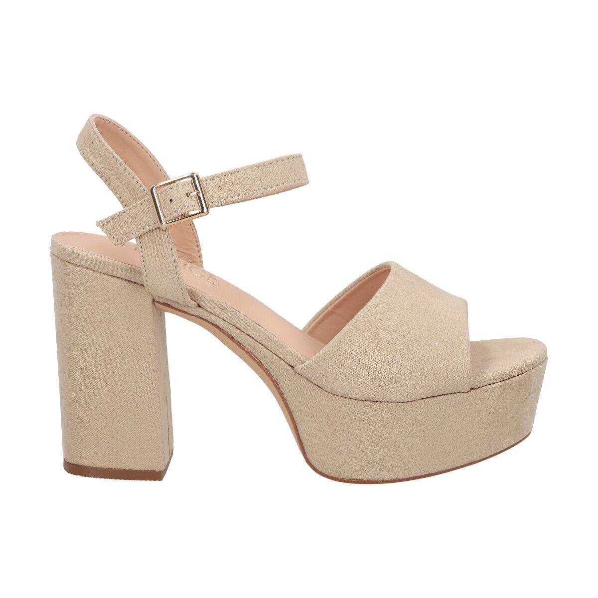 Sandalia Mujer Beige Sally Police-4