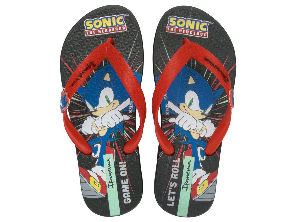 Sandalia Infantil negro/Rojo Sonic Lets Ipanema-0