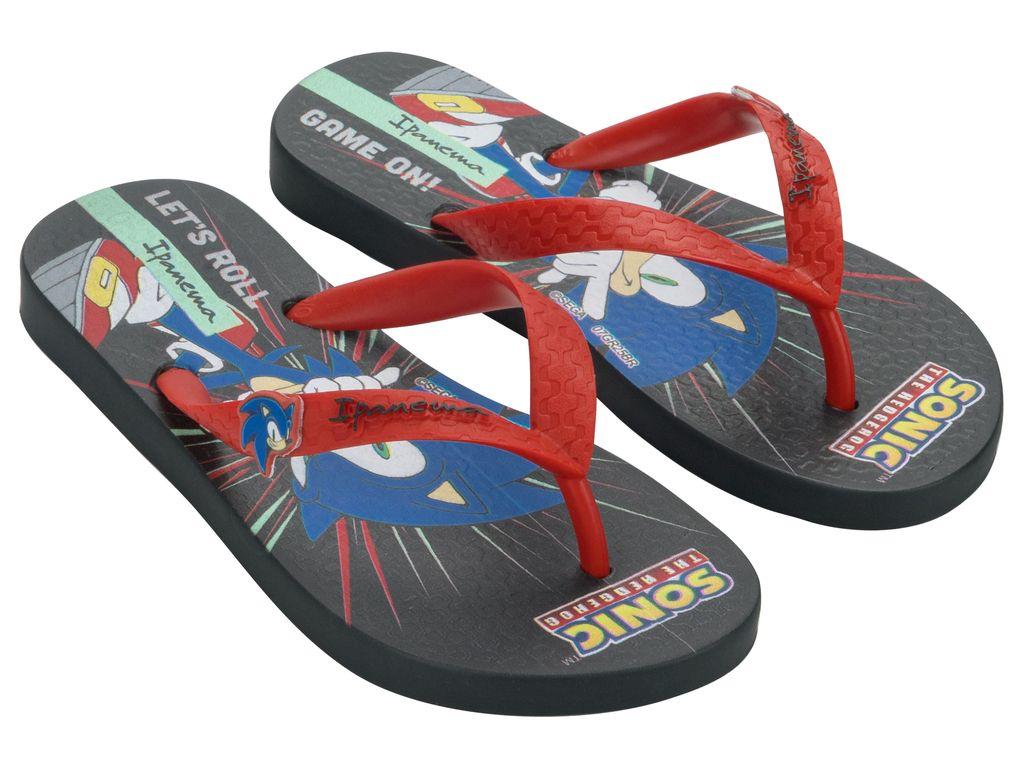 Sandalia Infantil negro/Rojo Sonic Lets Ipanema-1