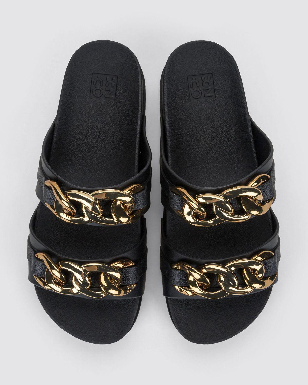 Sandalia Mujer Negro On Ad Zaxy-3