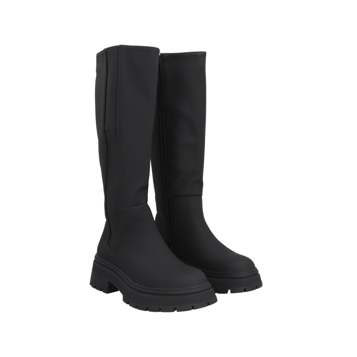 Bota Mujer Negro Caña Alta Urban Police-4