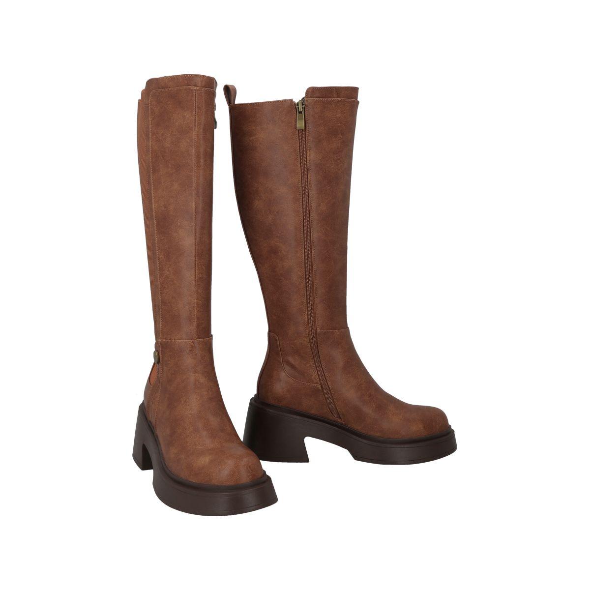 Bota Mujer Camel Rou Police-2