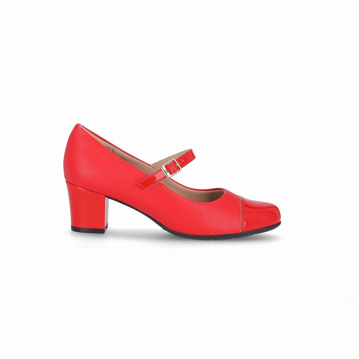 Zapato Mary Jane Mujer Rojo Laura 16 Piccadilly-0