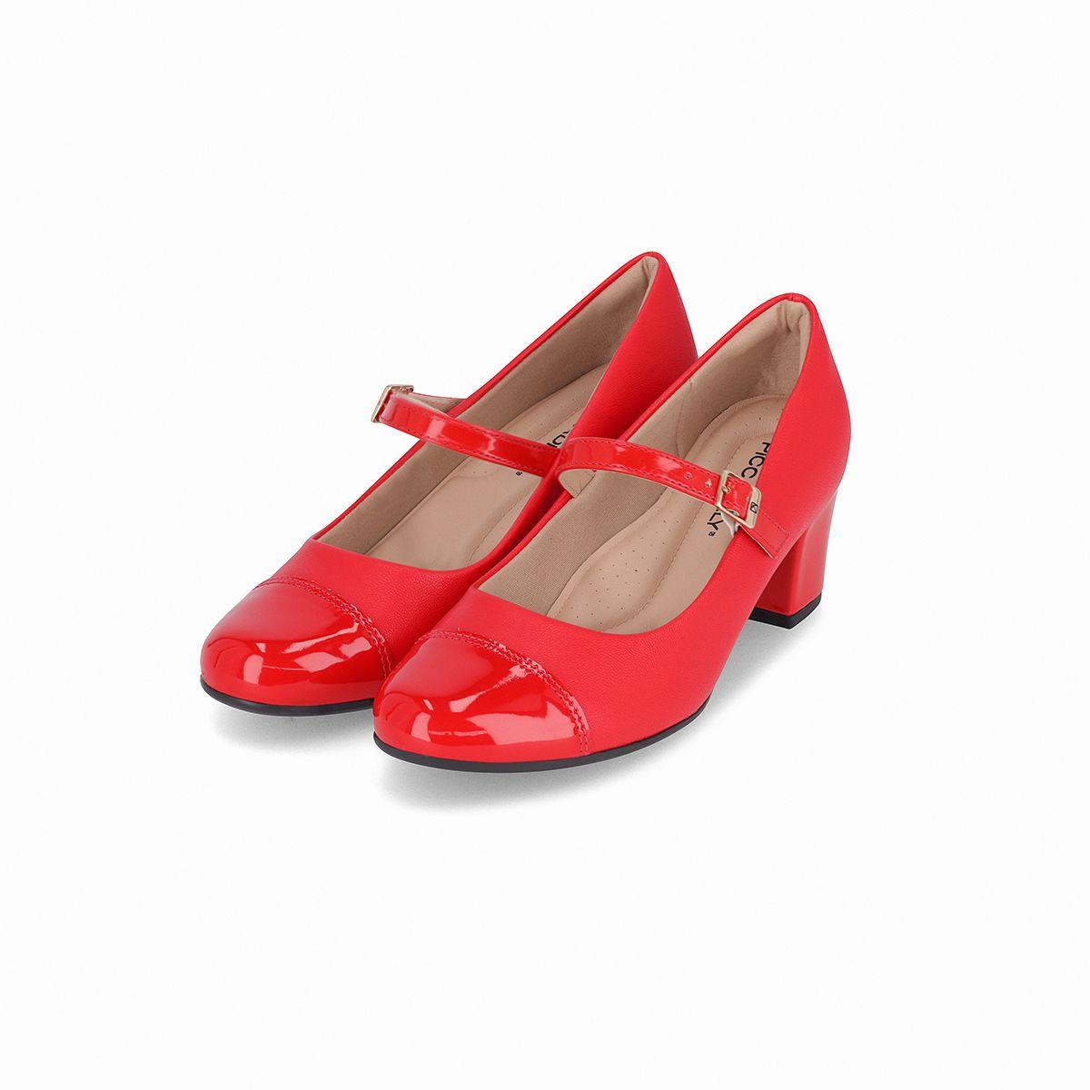 Zapato Mary Jane Mujer Rojo Laura 16 Piccadilly-1