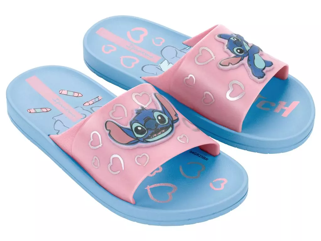 Sandalia Infantil Azul/Rosa Disney Fun Ipanema-1