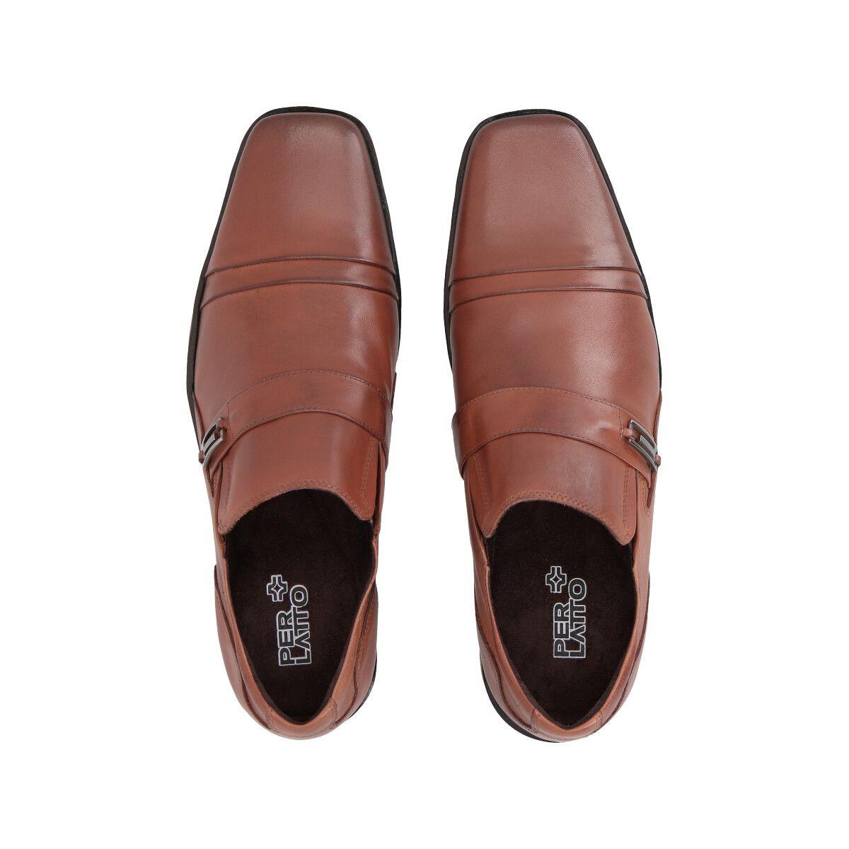 Zapato Formal Hombre Cuero Marron Perlatto-2