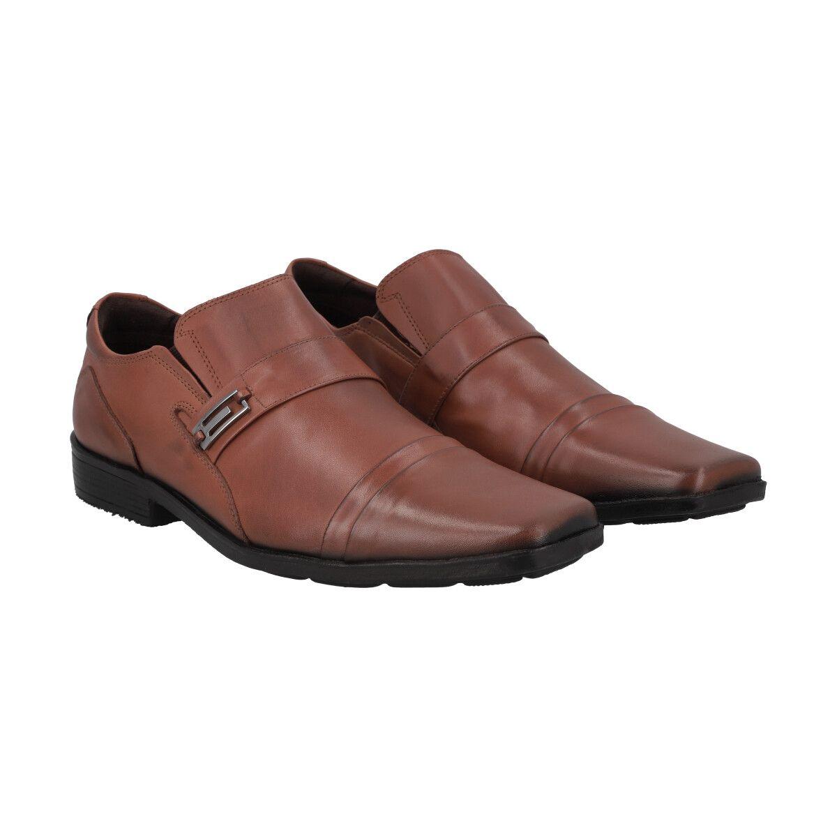 Zapato Formal Hombre Cuero Marron Perlatto-4