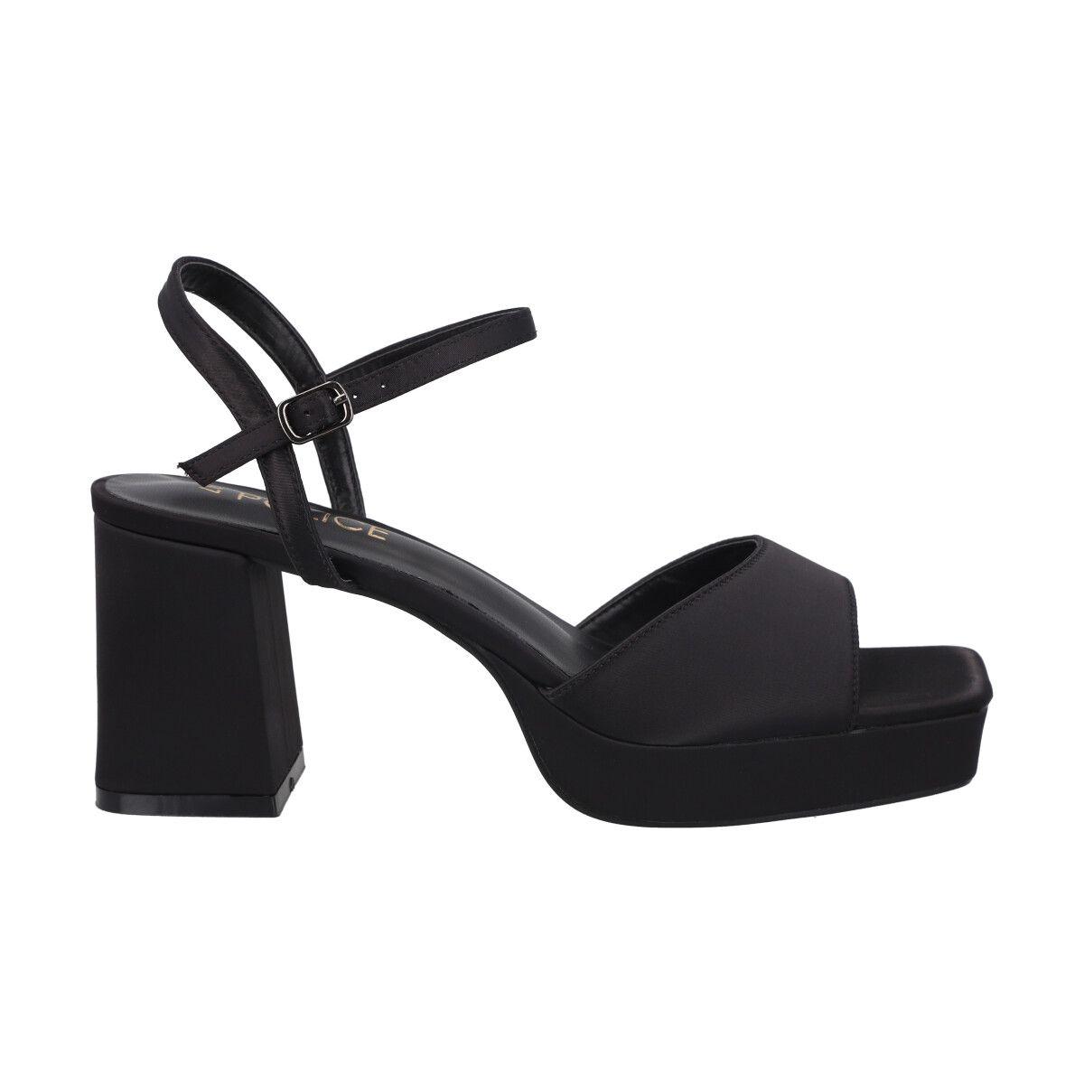 Sandalia Mujer Negro Tiza Police-0