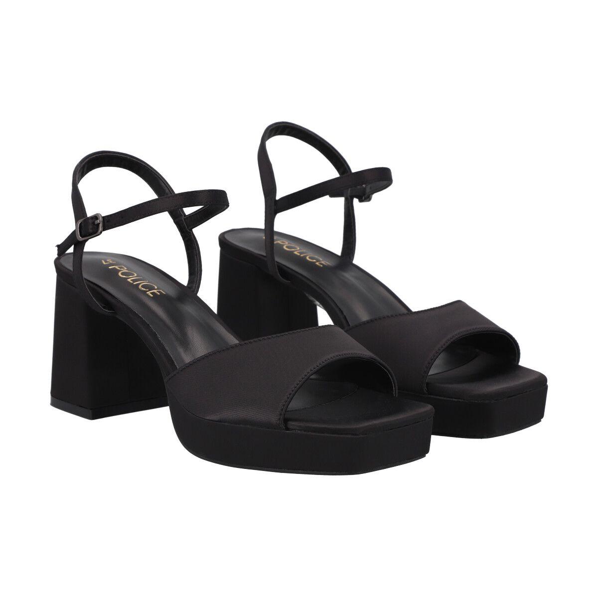 Sandalia Mujer Negro Tiza Police-4