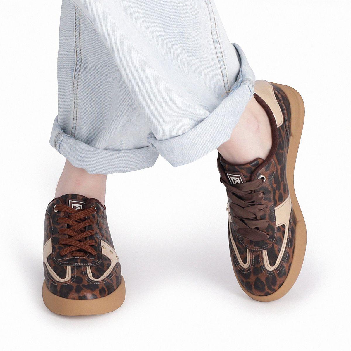 Zapatilla Mujer Animal Print/Café Caroline Piccadilly-3