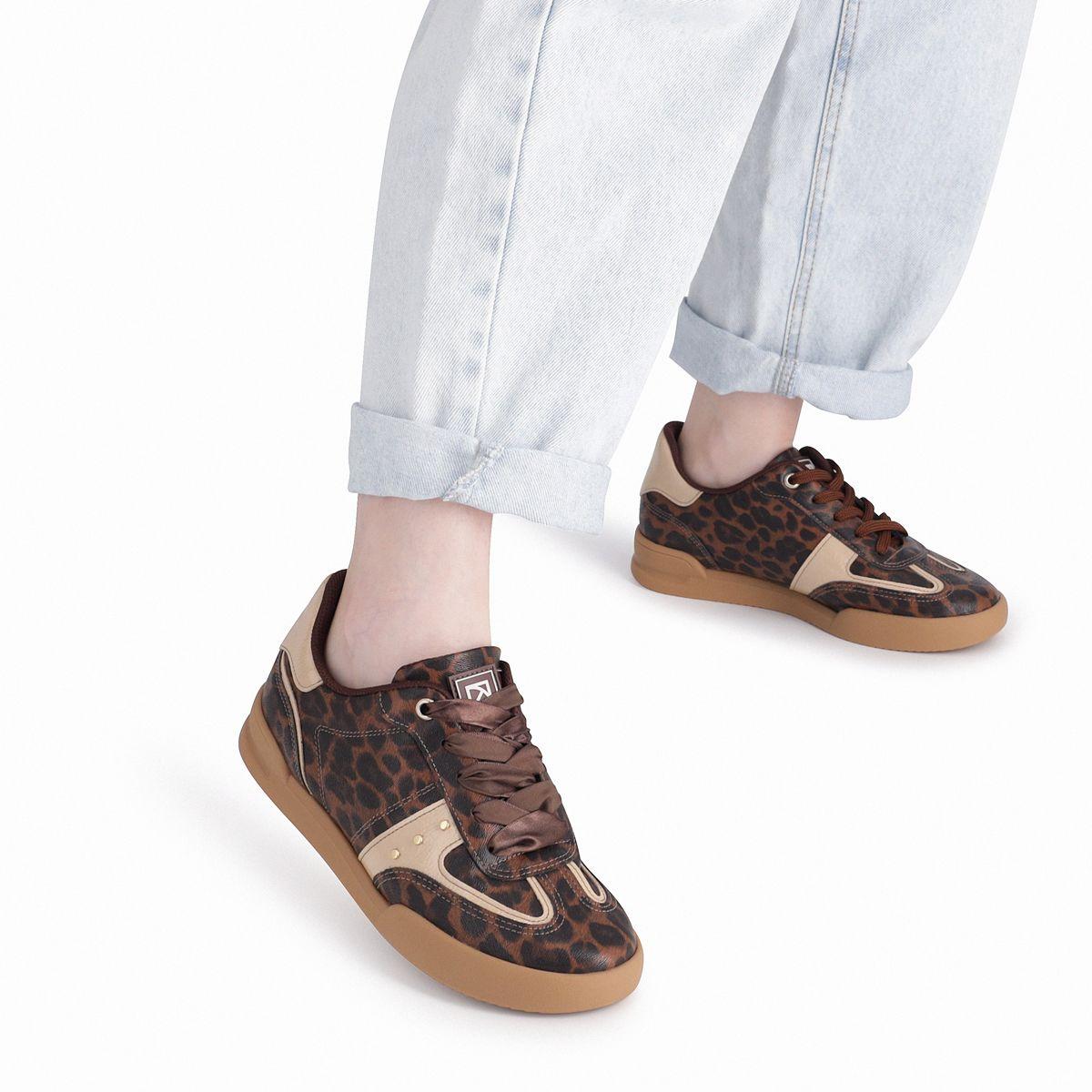 Zapatilla Mujer Animal Print/Café Caroline Piccadilly-5