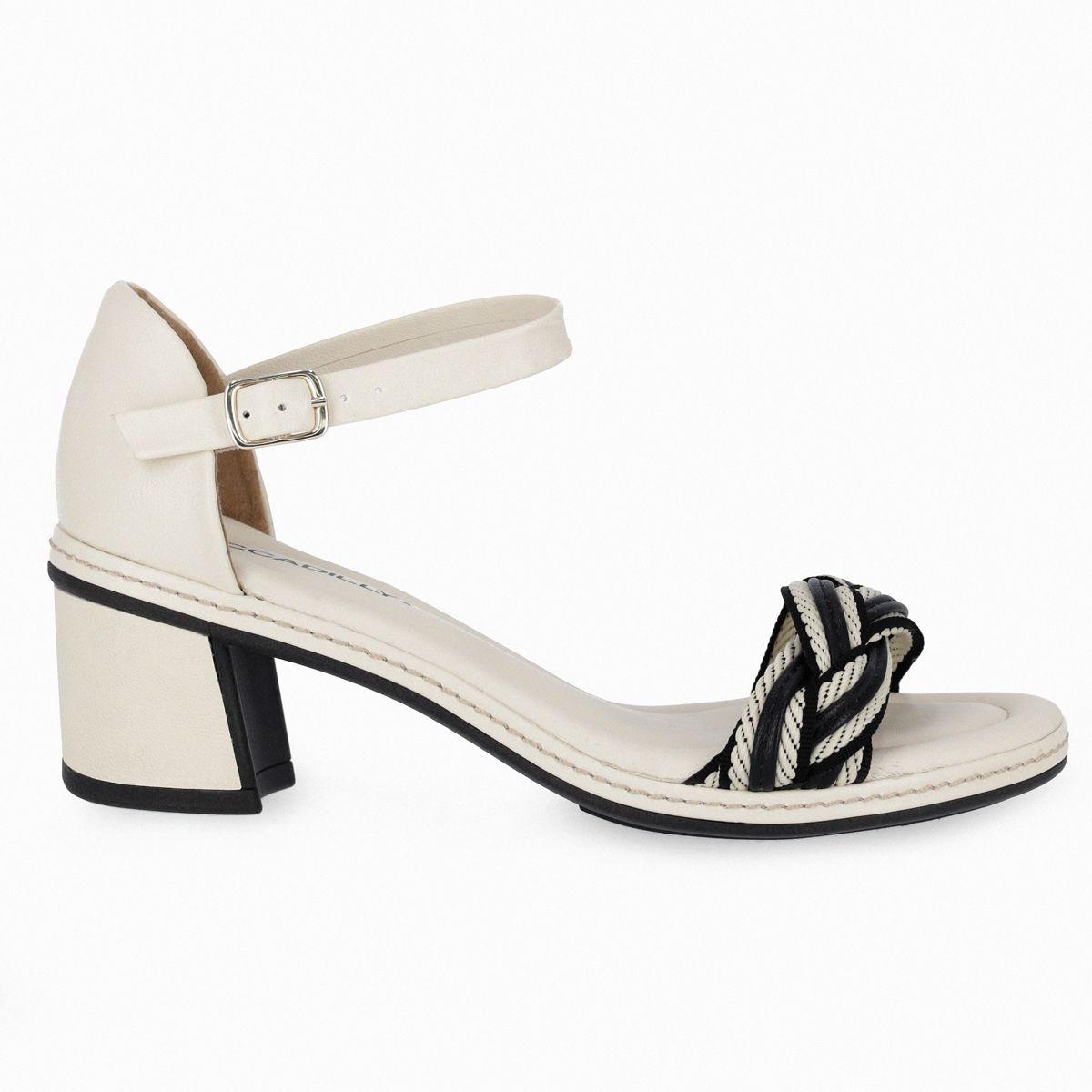 Sandalia Paola Negro/Blanco  Piccadilly-1