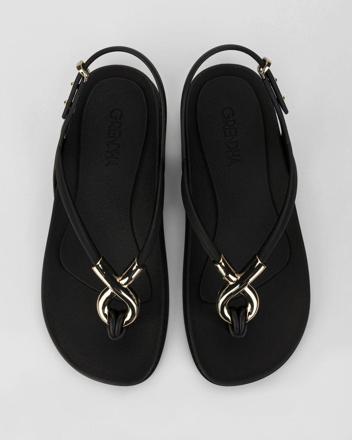 Sandalia Mujer Negro Muse Grendha-1