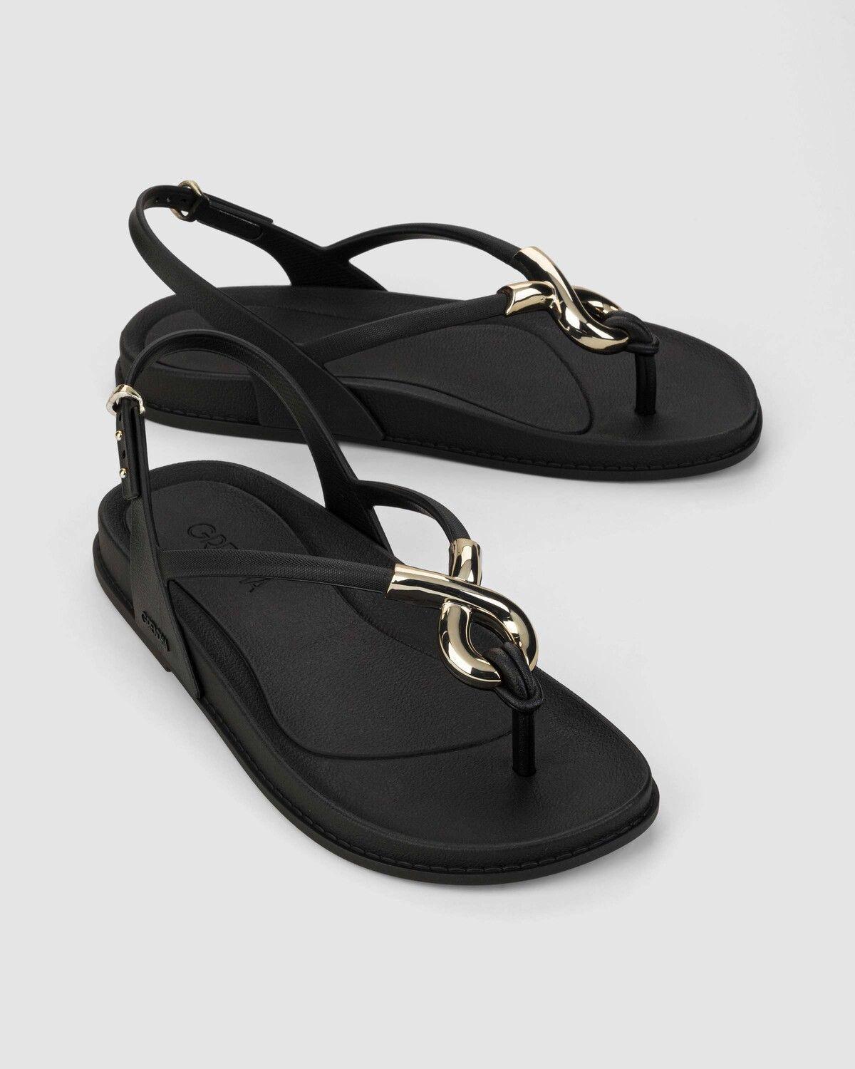 Sandalia Mujer Negro Muse Grendha-2