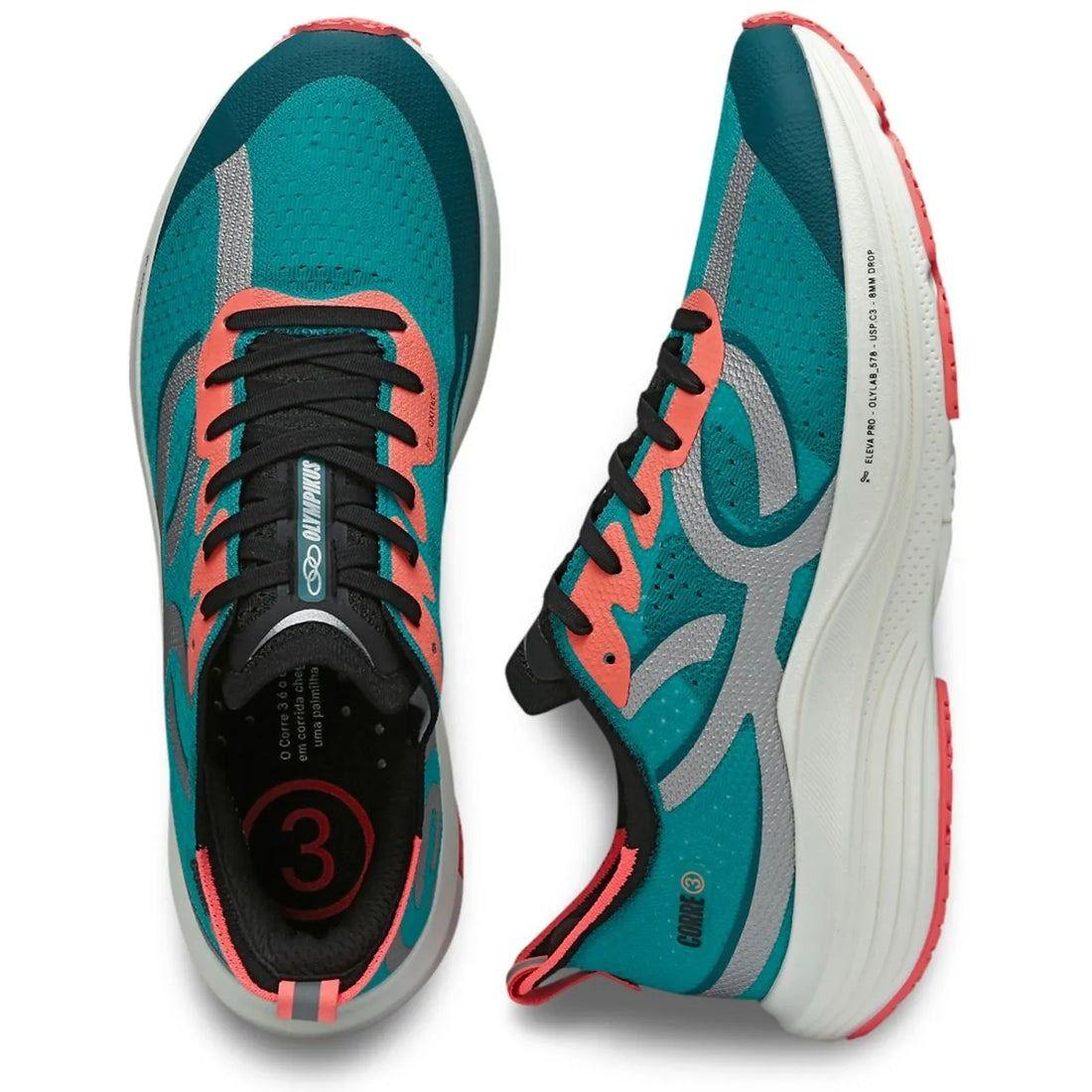 Zapatilla Running Mujer Corre 3 Celeste-3