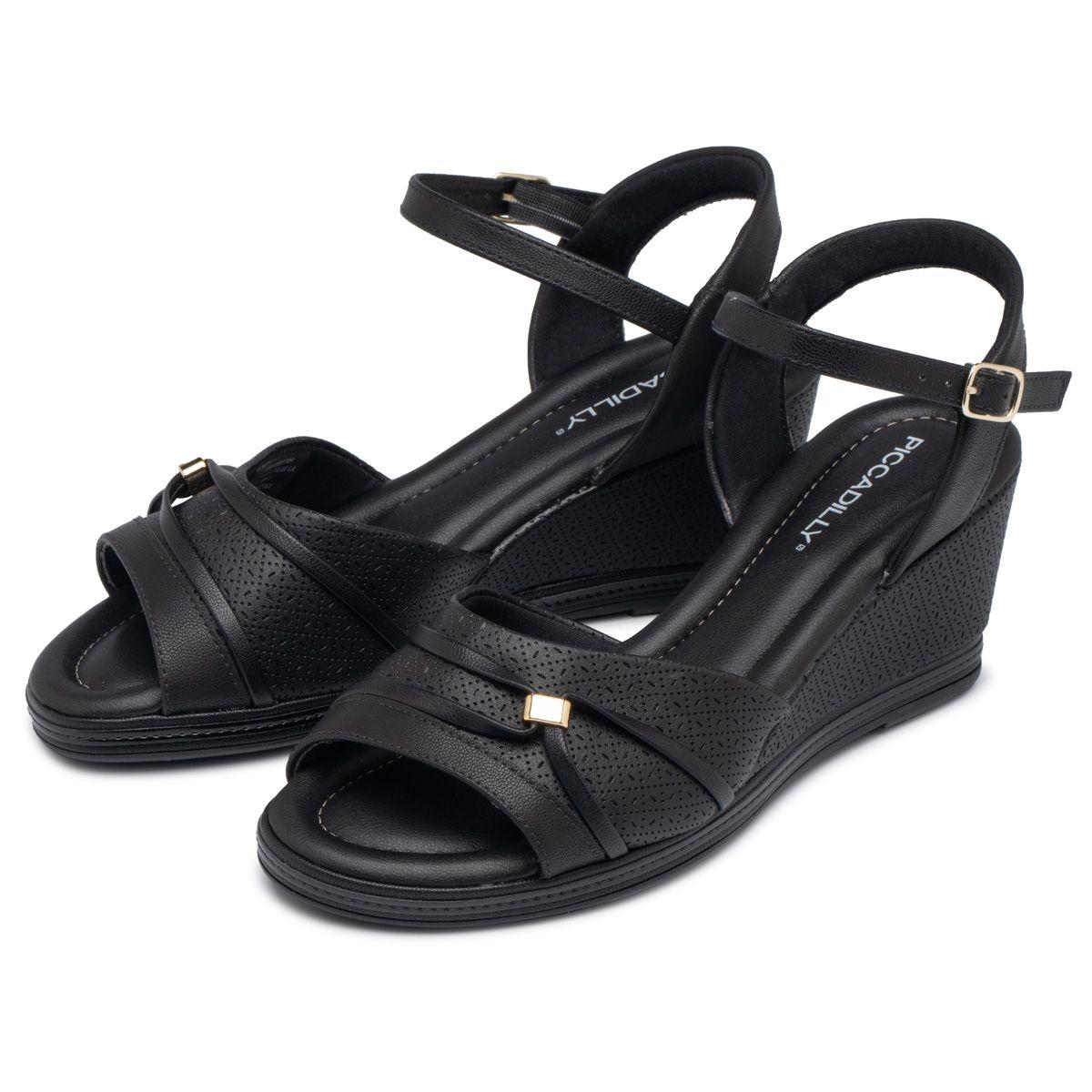 Sandalia Mujer Anabela Alice Negro 759 Piccadilly-1