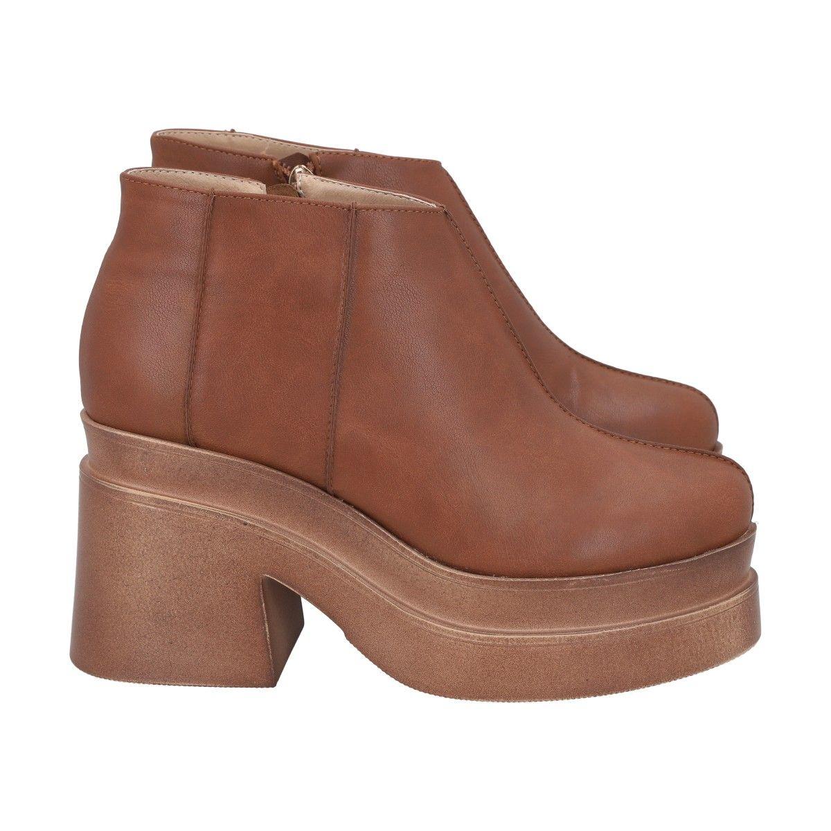 Botin Mujer Camel Zeta Police-2