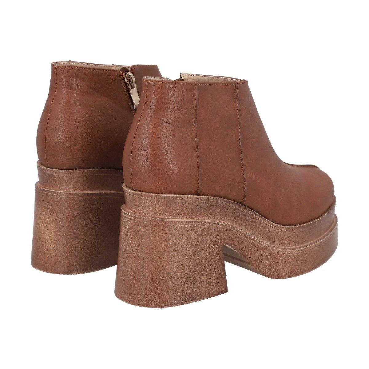 Botin Mujer Camel Zeta Police-4
