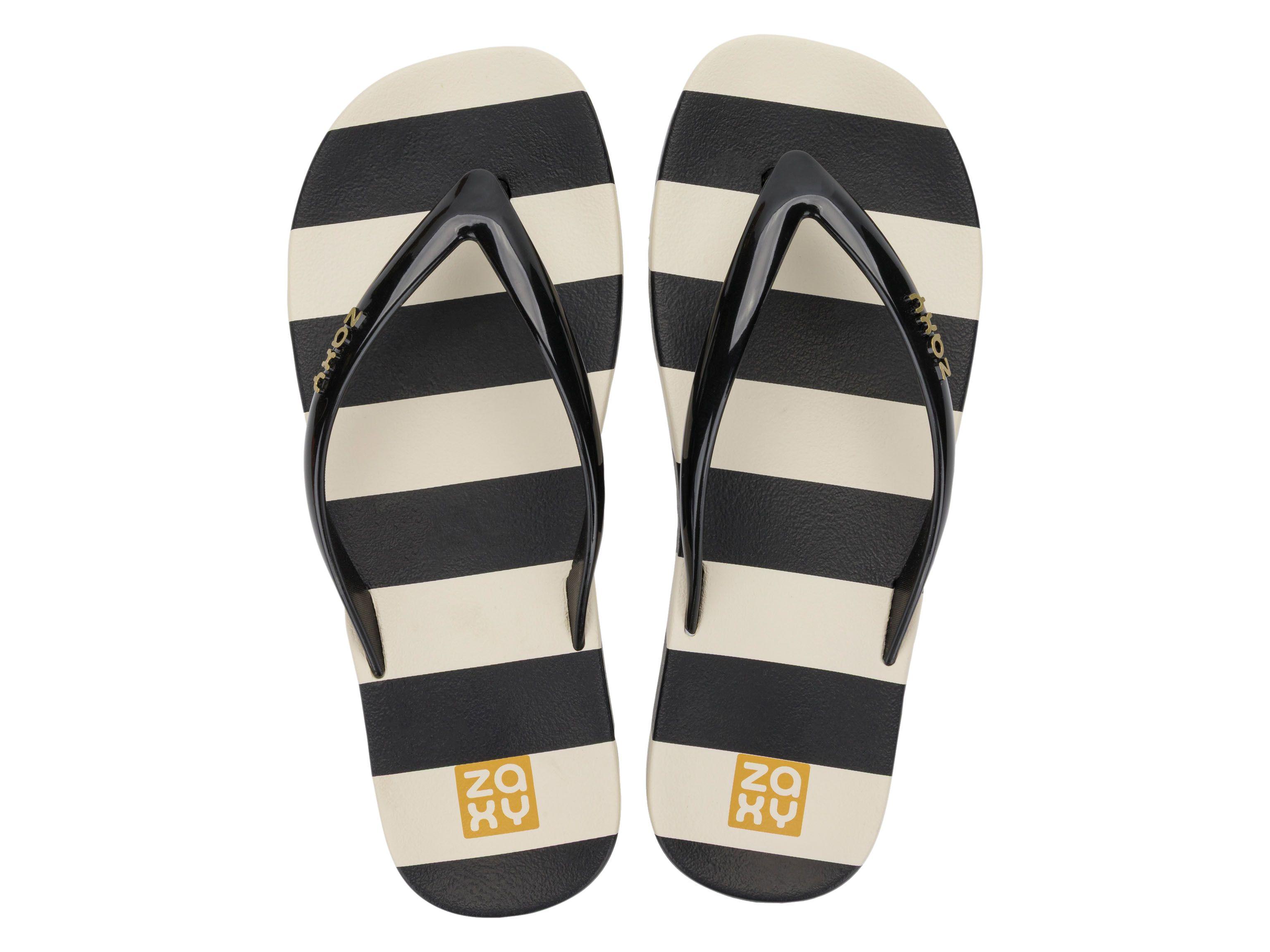 Sandalia Mujer Negro/Blanco Estampa Zaxy-1