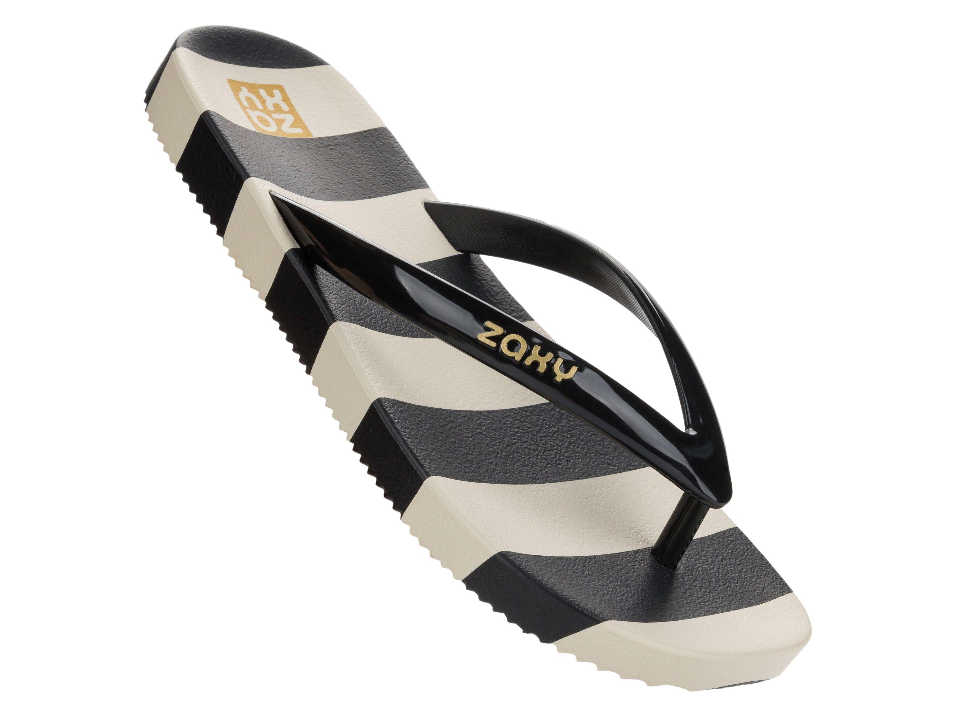 Sandalia Mujer Negro/Blanco Estampa Zaxy-2